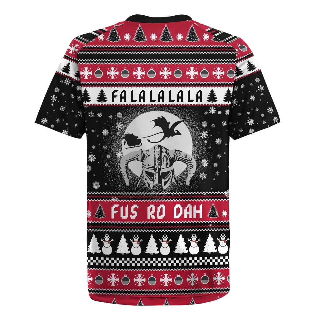 Fa La La La Snowman Tree Xmas Christmas Rugby Jersey Xmas Holiday Patterns - Wonder Print Shop