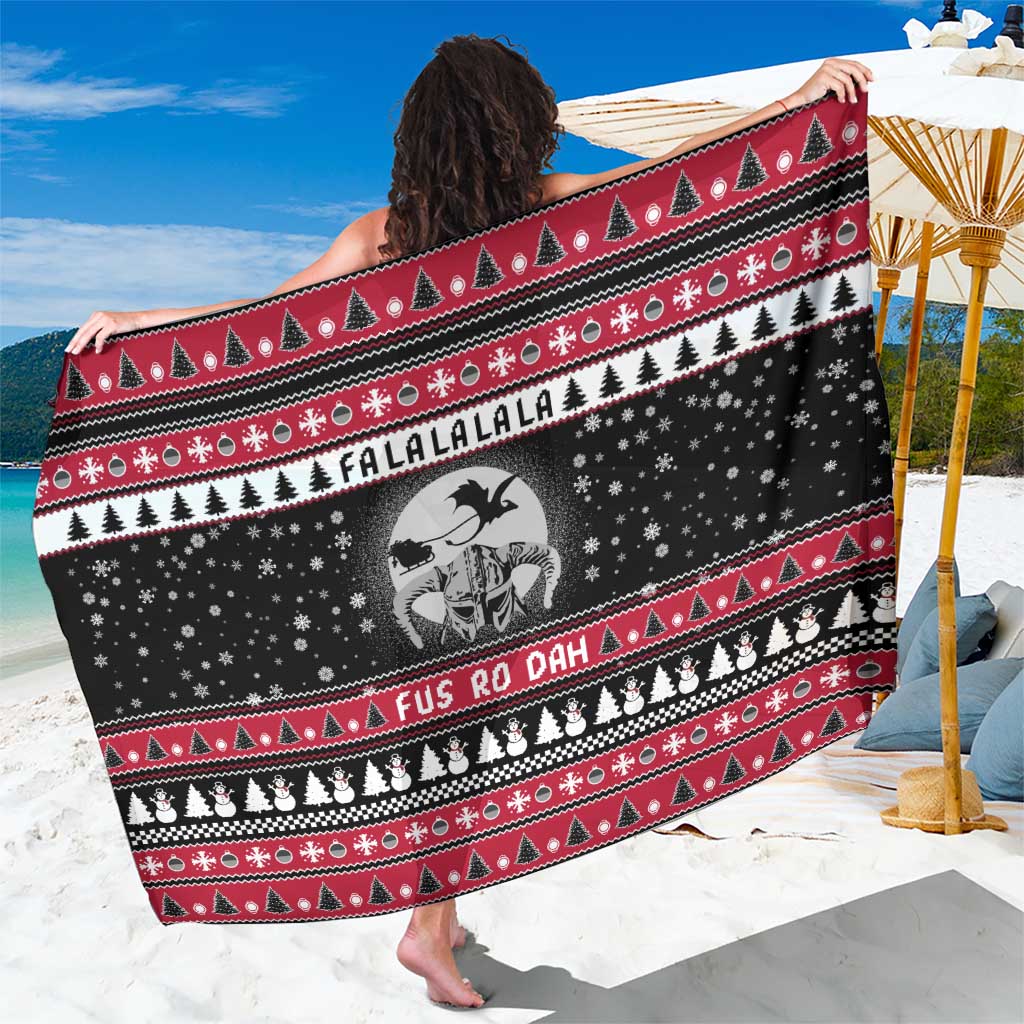Fa La La La Snowman Tree Xmas Christmas Sarong Xmas Holiday Patterns - undefined