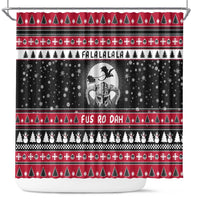 Fa La La La Snowman Tree Xmas Christmas Shower Curtain Xmas Holiday Patterns - Wonder Print Shop