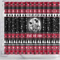 Fa La La La Snowman Tree Xmas Christmas Shower Curtain Xmas Holiday Patterns - Wonder Print Shop