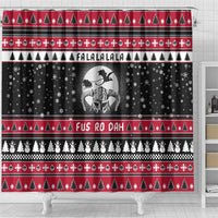 Fa La La La Snowman Tree Xmas Christmas Shower Curtain Xmas Holiday Patterns - Wonder Print Shop