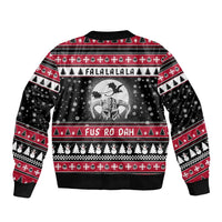 Fa La La La Snowman Tree Xmas Christmas Sleeve Zip Bomber Jacket Xmas Holiday Patterns - Wonder Print Shop