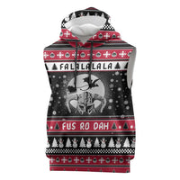 Fa La La La Snowman Tree Xmas Christmas Sleeveless Hoodie Xmas Holiday Patterns - Wonder Print Shop