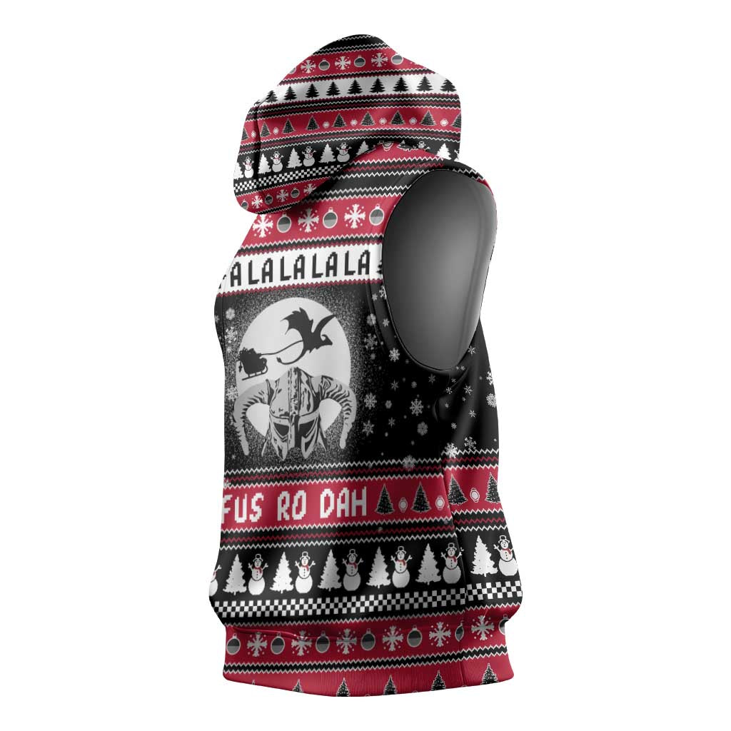 Fa La La La Snowman Tree Xmas Christmas Sleeveless Hoodie Xmas Holiday Patterns - Wonder Print Shop
