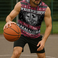 Fa La La La Snowman Tree Xmas Christmas Sleeveless Hoodie Xmas Holiday Patterns - Wonder Print Shop