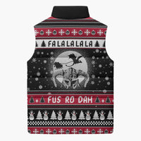 Fa La La La Snowman Tree Xmas Christmas Sleeveless Puffer Jacket Xmas Holiday Patterns - Wonder Print Shop