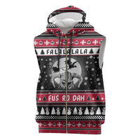 Fa La La La Snowman Tree Xmas Christmas Sleeveless Zip Hoodie Xmas Holiday Patterns - Wonder Print Shop