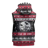 Fa La La La Snowman Tree Xmas Christmas Sleeveless Zip Hoodie Xmas Holiday Patterns - Wonder Print Shop