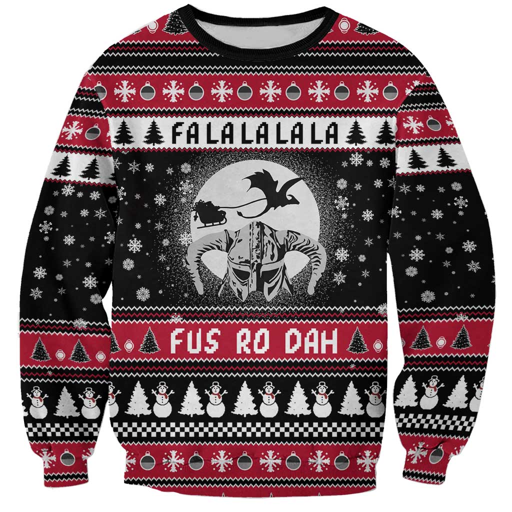 Fa La La La Snowman Tree Xmas Christmas Sweatshirt Xmas Holiday Patterns - Wonder Print Shop