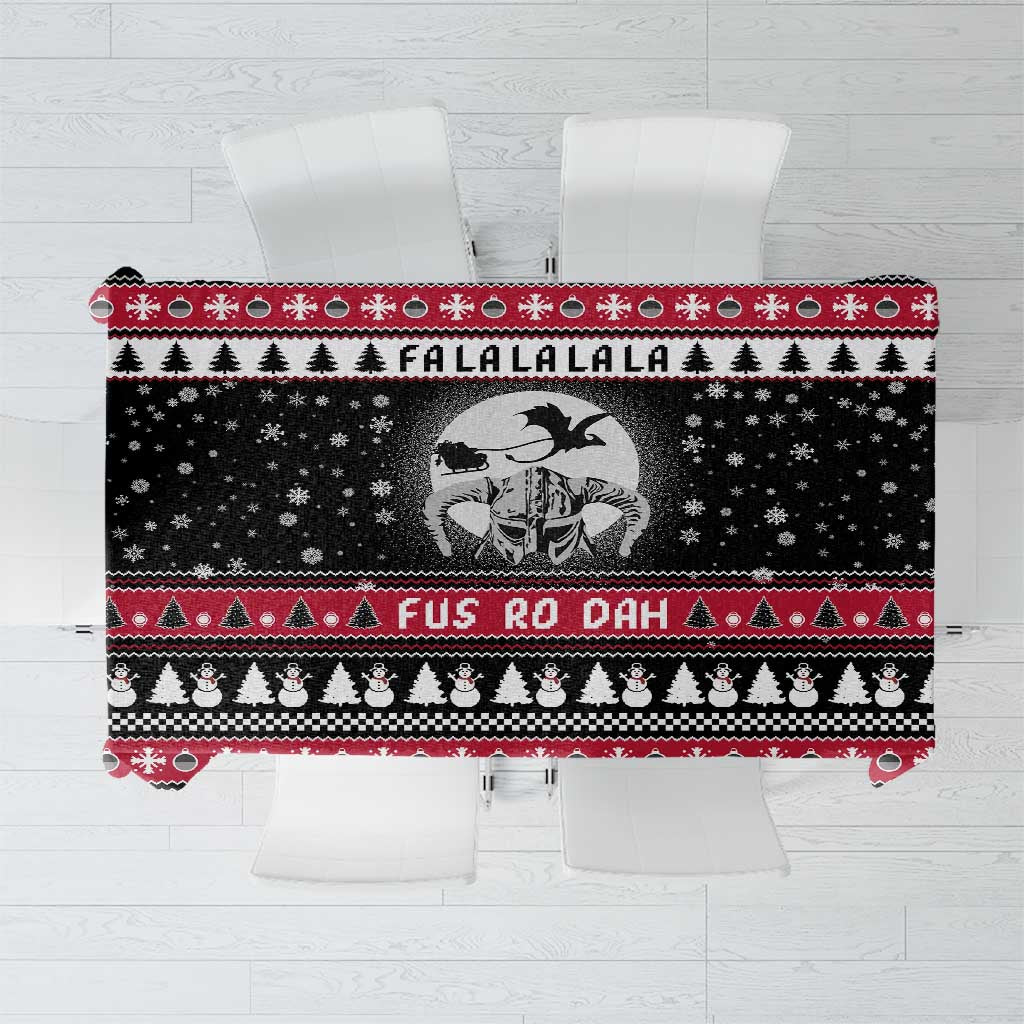 Fa La La La Snowman Tree Xmas Christmas Tablecloth Xmas Holiday Patterns - Wonder Print Shop
