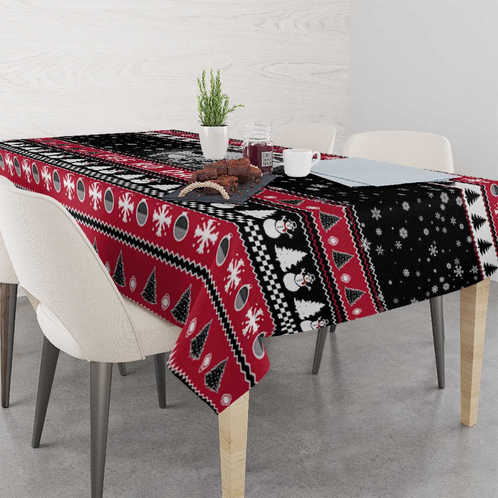 Fa La La La Snowman Tree Xmas Christmas Tablecloth Xmas Holiday Patterns - Wonder Print Shop
