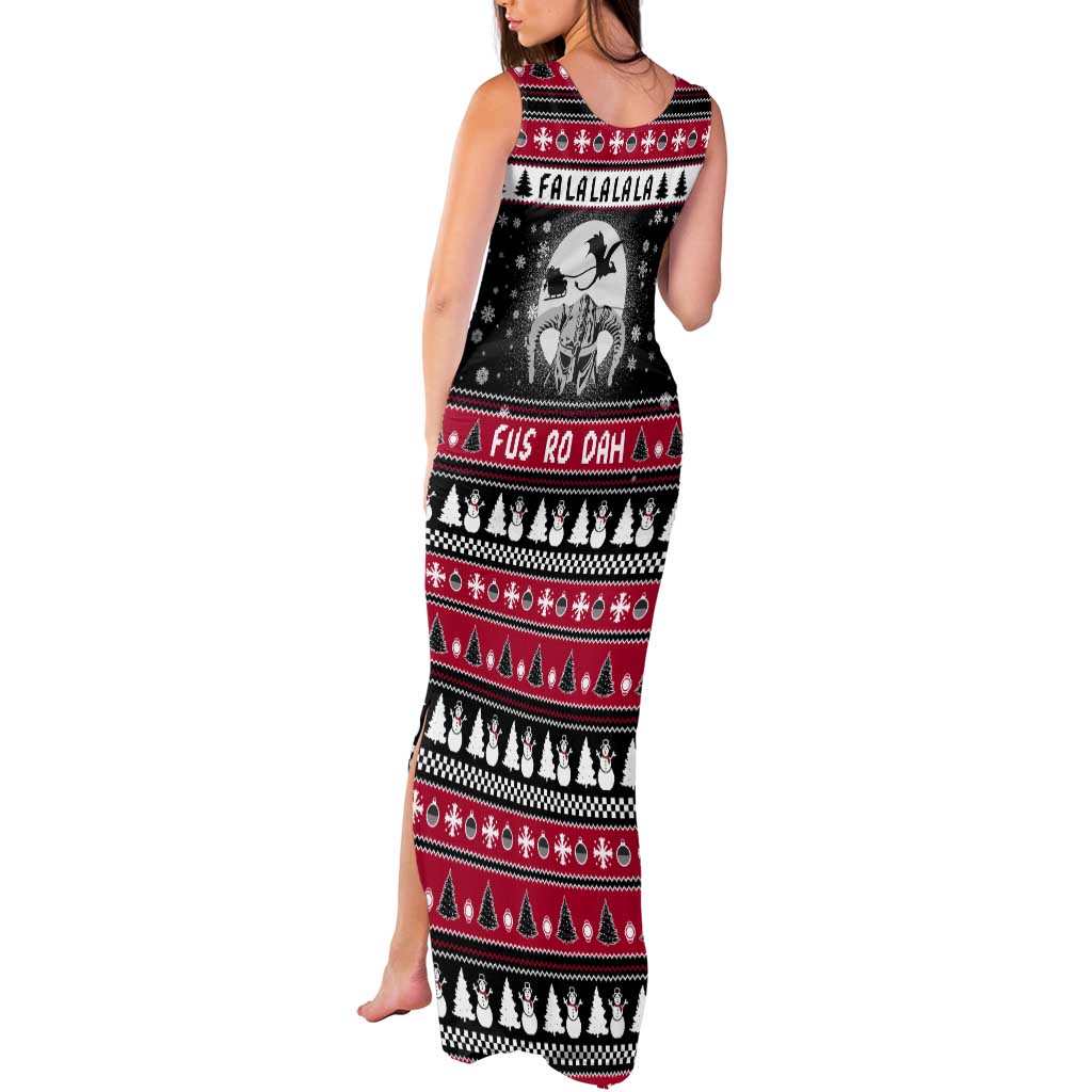 Fa La La La Snowman Tree Xmas Christmas Tank Maxi Dress Xmas Holiday Patterns - Wonder Print Shop