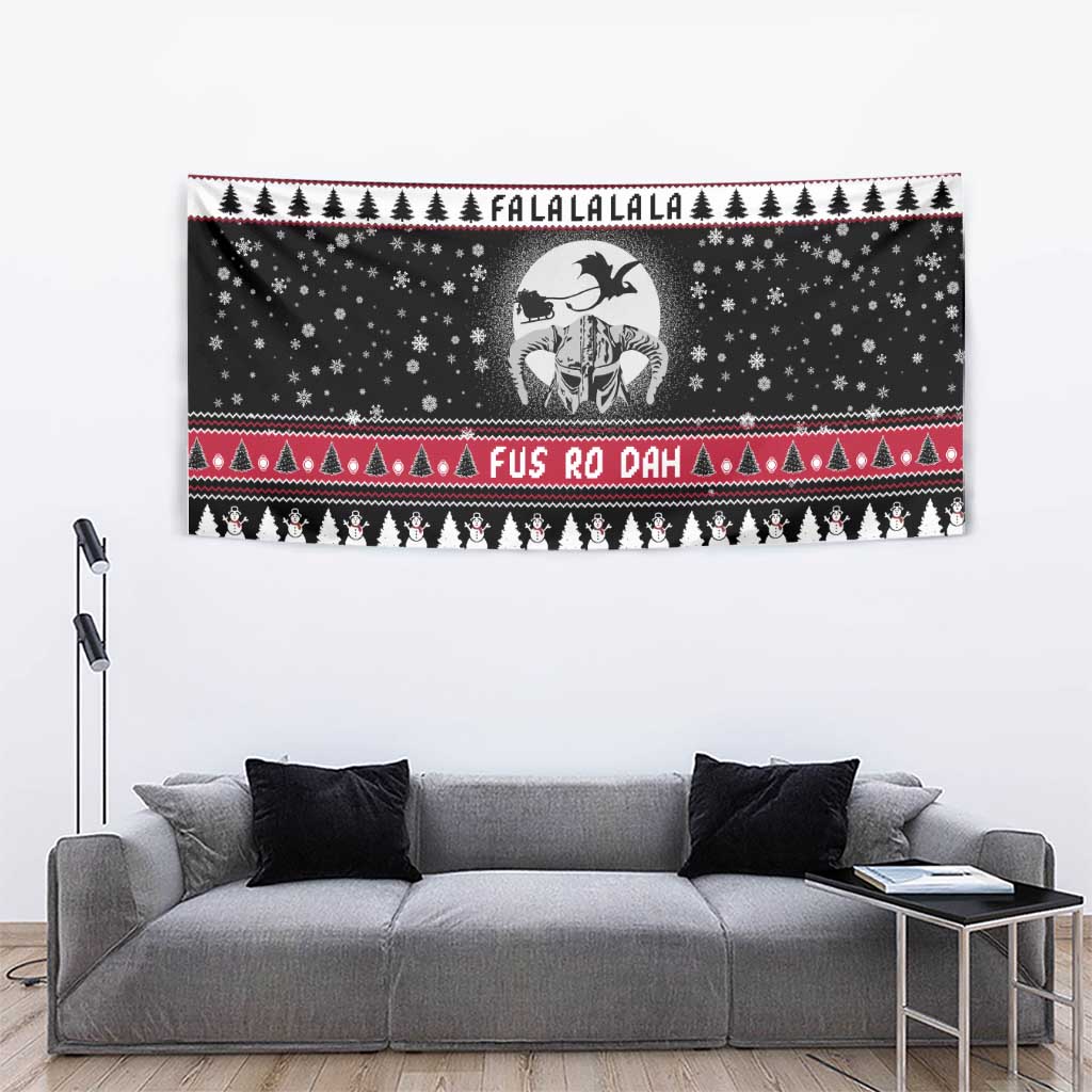 Fa La La La Snowman Tree Xmas Christmas Tapestry Xmas Holiday Patterns - Wonder Print Shop