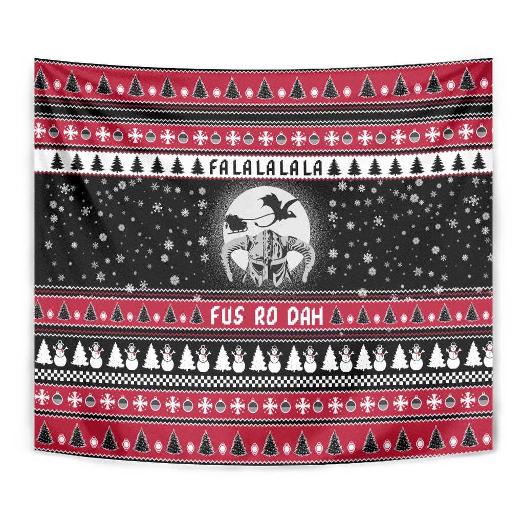 Fa La La La Snowman Tree Xmas Christmas Tapestry Xmas Holiday Patterns - Wonder Print Shop