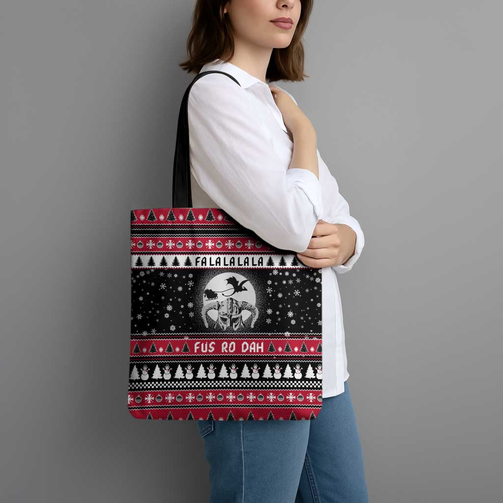 Fa La La La Snowman Tree Xmas Christmas Tote Bag Xmas Holiday Patterns - Wonder Print Shop
