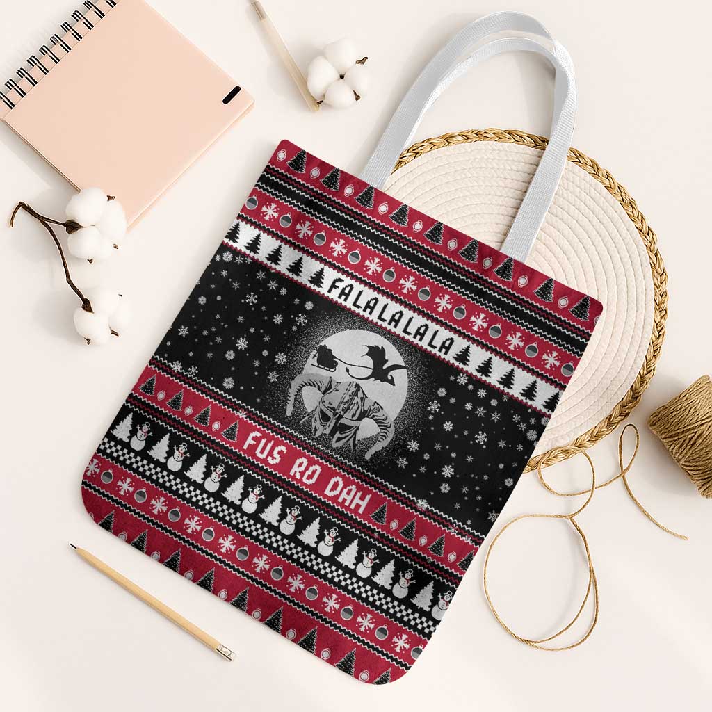 Fa La La La Snowman Tree Xmas Christmas Tote Bag Xmas Holiday Patterns - Wonder Print Shop