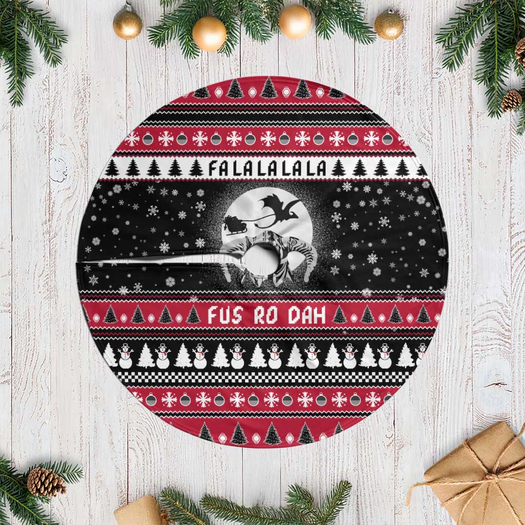 Fa La La La Snowman Tree Xmas Christmas Tree Skirt Xmas Holiday Patterns - Wonder Print Shop