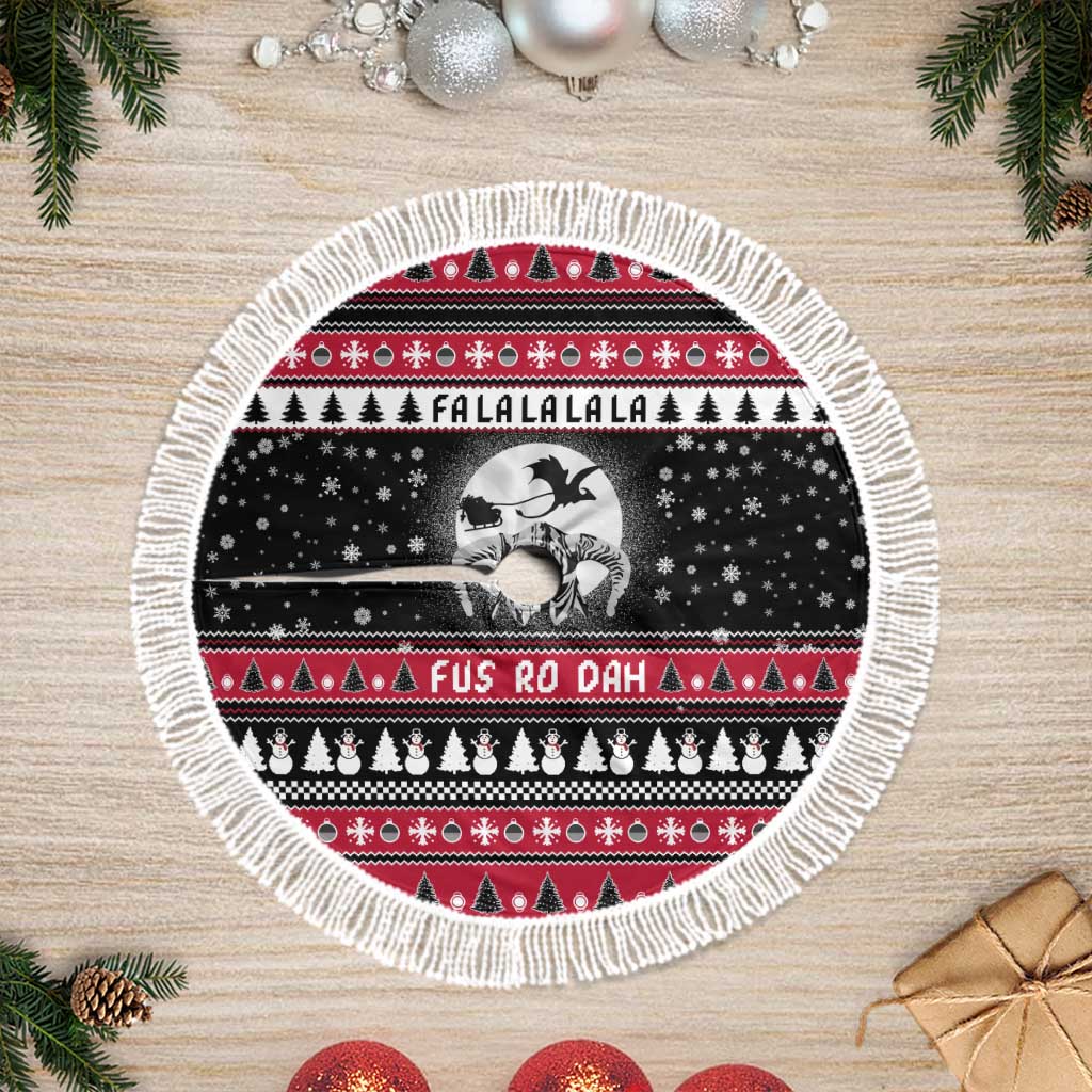 Fa La La La Snowman Tree Xmas Christmas Tree Skirt Xmas Holiday Patterns - Wonder Print Shop