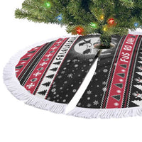 Fa La La La Snowman Tree Xmas Christmas Tree Skirt Xmas Holiday Patterns - Wonder Print Shop
