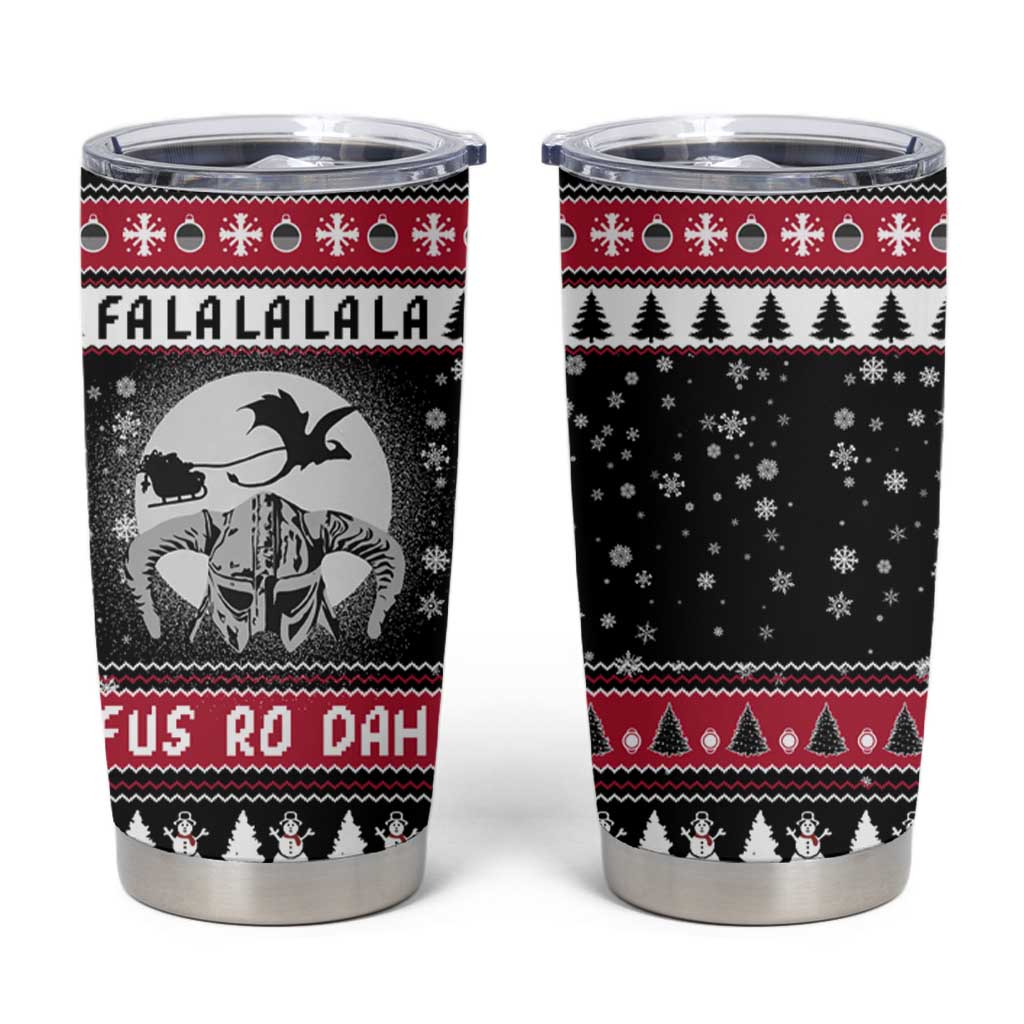 Fa La La La Snowman Tree Xmas Christmas Tumbler Cup Xmas Holiday Patterns - Wonder Print Shop
