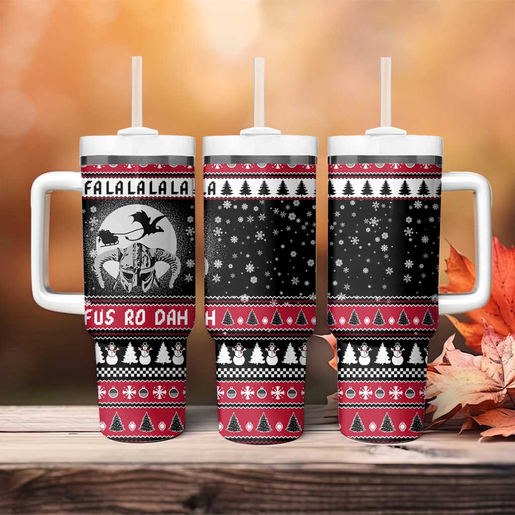 Fa La La La Snowman Tree Xmas Christmas Tumbler With Handle Xmas Holiday Patterns - Wonder Print Shop