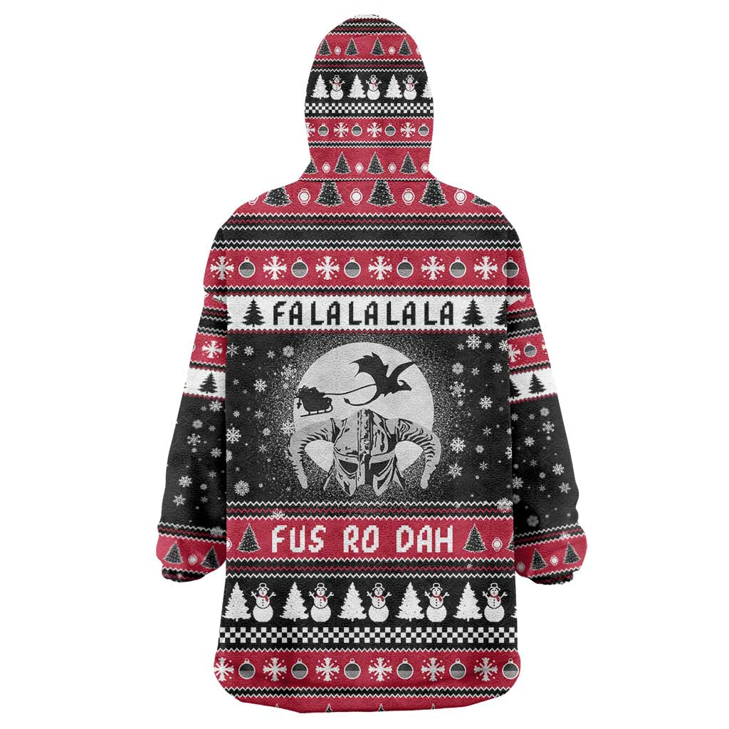 Fa La La La Snowman Tree Xmas Christmas Wearable Blanket Hoodie Xmas Holiday Patterns - Wonder Print Shop