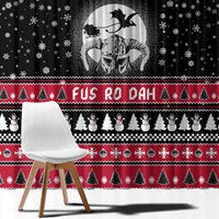 Fa La La La Snowman Tree Xmas Christmas Window Curtain Xmas Holiday Patterns - Wonder Print Shop