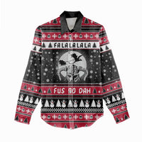 Fa La La La Snowman Tree Xmas Christmas Women Casual Shirt Xmas Holiday Patterns - Wonder Print Shop