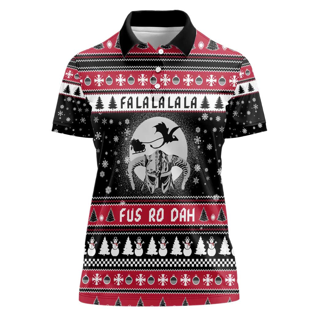 Fa La La La Snowman Tree Xmas Christmas Women Polo Shirt Xmas Holiday Patterns - Wonder Print Shop