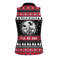 Fa La La La Snowman Tree Xmas Christmas Women Sleeveless Polo Shirt Xmas Holiday Patterns - Wonder Print Shop