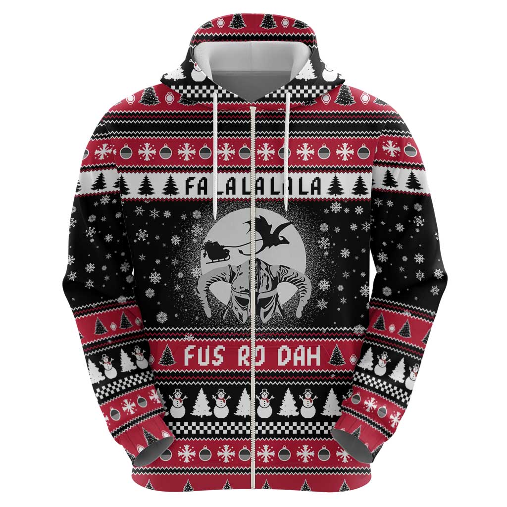 Fa La La La Snowman Tree Xmas Christmas Zip Hoodie Xmas Holiday Patterns - Wonder Print Shop
