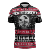 Fa La La La Snowman Tree Xmas Christmas Zipper Polo Shirt Xmas Holiday Patterns - Wonder Print Shop