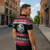 Fa La La La Snowman Tree Xmas Christmas Zipper Polo Shirt Xmas Holiday Patterns - Wonder Print Shop