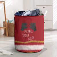 Feel The Joy Christmas Laundry Basket Xmas Holiday Patterns - Wonder Print Shop