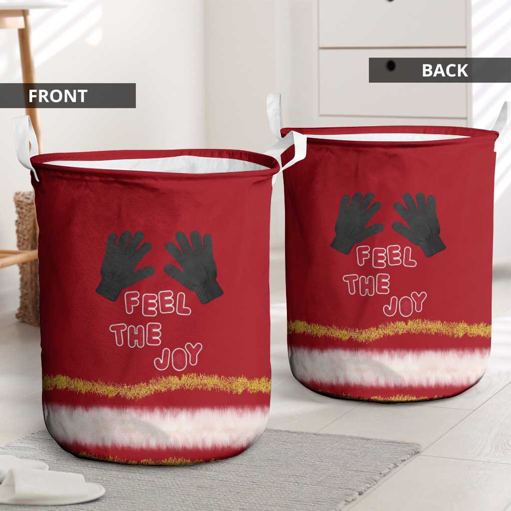 Feel The Joy Christmas Laundry Basket Xmas Holiday Patterns - Wonder Print Shop