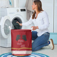 Feel The Joy Christmas Laundry Basket Xmas Holiday Patterns - Wonder Print Shop