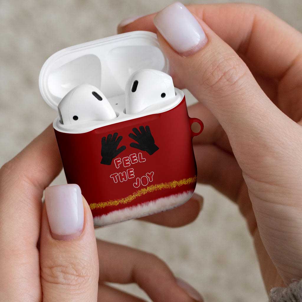 Feel The Joy Christmas AirPods Case Xmas Holiday Patterns - Wonder Print Shop