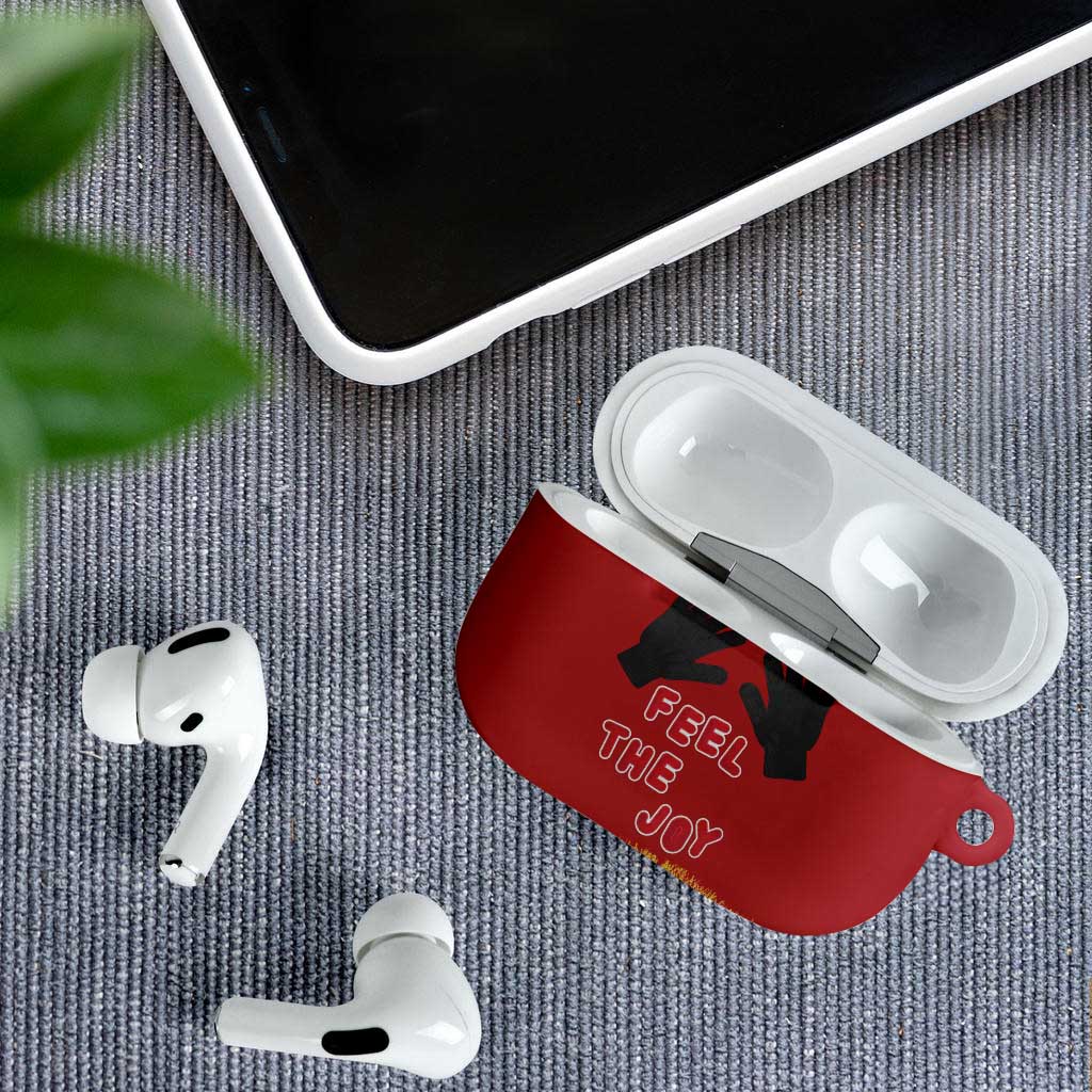 Feel The Joy Christmas AirPods Case Xmas Holiday Patterns - Wonder Print Shop