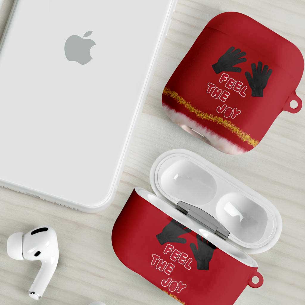 Feel The Joy Christmas AirPods Case Xmas Holiday Patterns - Wonder Print Shop