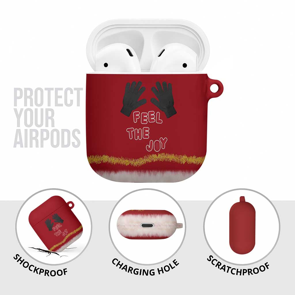Feel The Joy Christmas AirPods Case Xmas Holiday Patterns - Wonder Print Shop