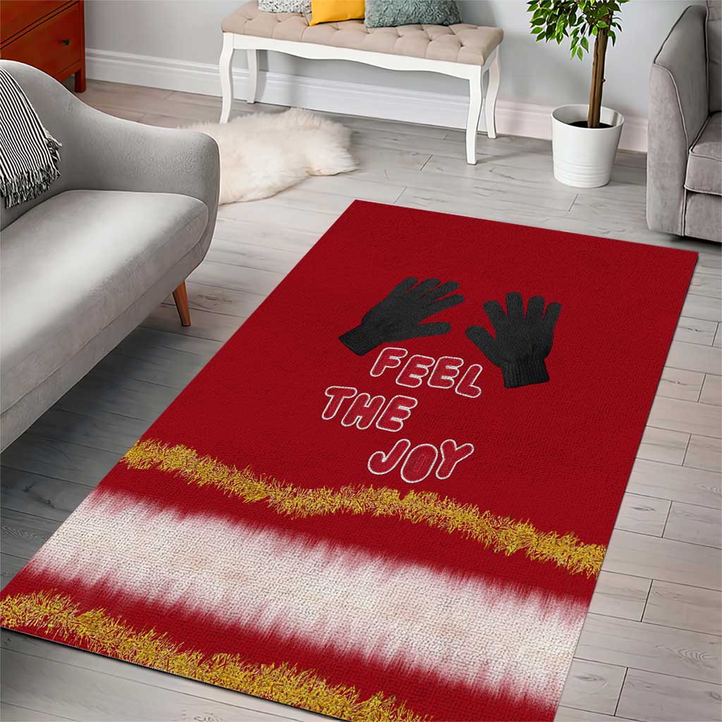 Feel The Joy Christmas Area Rug Xmas Holiday Patterns - Wonder Print Shop