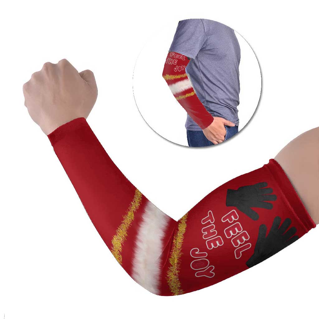 Feel The Joy Christmas Arm Sleeves Xmas Holiday Patterns - Wonder Print Shop