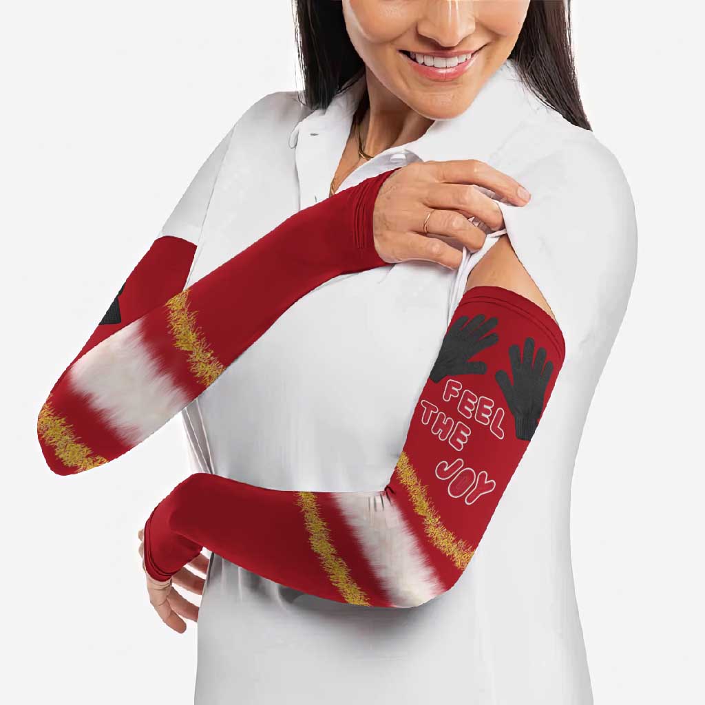 Feel The Joy Christmas Arm Sleeves Xmas Holiday Patterns - Wonder Print Shop