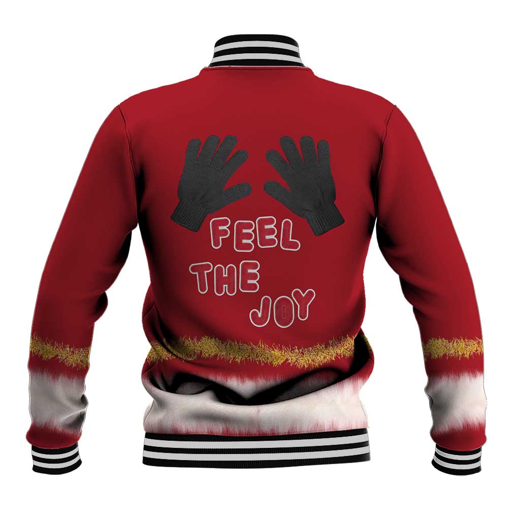 Feel The Joy Christmas Baseball Jacket Xmas Holiday Patterns - Wonder Print Shop