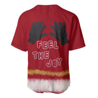 Feel The Joy Christmas Baseball Jersey Xmas Holiday Patterns - Wonder Print Shop