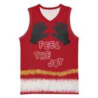 Feel The Joy Christmas Basketball Jersey Xmas Holiday Patterns - Wonder Print Shop