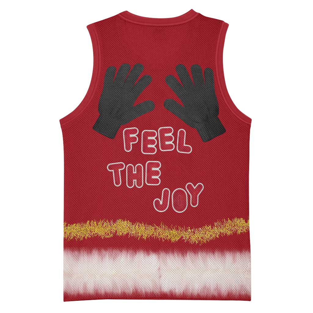 Feel The Joy Christmas Basketball Jersey Xmas Holiday Patterns - Wonder Print Shop
