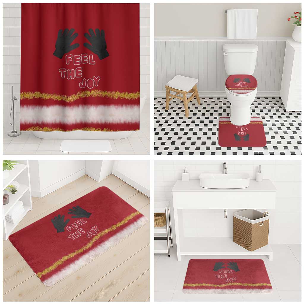 Feel The Joy Christmas Bathroom Set Xmas Holiday Patterns - Wonder Print Shop