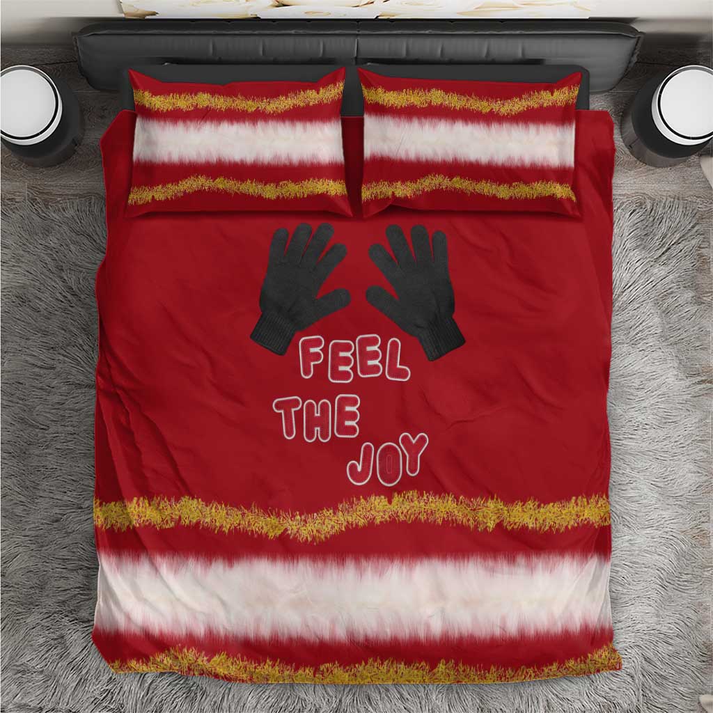 Feel The Joy Christmas Bedding Set Xmas Holiday Patterns - Wonder Print Shop