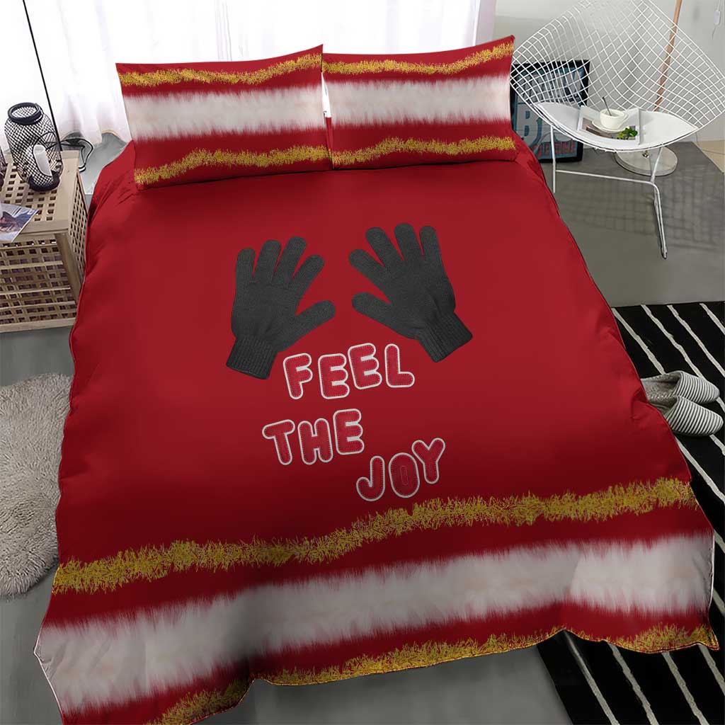 Feel The Joy Christmas Bedding Set Xmas Holiday Patterns - Wonder Print Shop